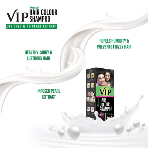 Miniatura 8 de VIP 5 en 1 Color de cabello Base de champú Color de cabello 6.1 fl oz Color de cabello negro