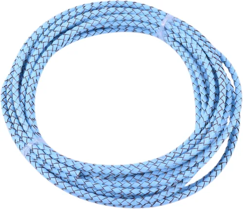 Miniatura 54 de KONMAY 2 Yardas Cordón de Cuero Trenzado Marrón de 4.0mm (0.157 in) para Fabricación de Joyas y Proyectos de Bricolaje, Cuerda de Corbata Bolo