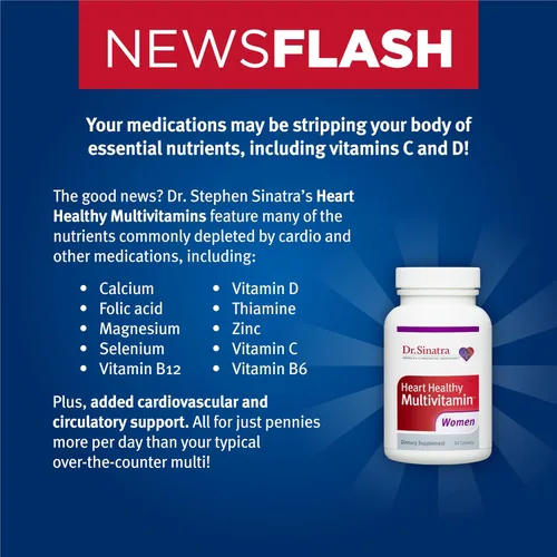Miniatura 6 de Dr. Sinatra Multivitamínico saludable para el corazón para mujeres con vitamina D 1000 UI, A, B12, C, E, biotina, ácido fólico y zinc, 90 tabletas