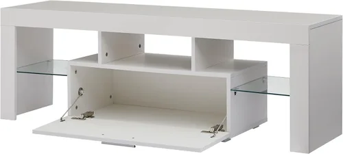 Miniatura 7 de Holaki Soporte de TV LED, consola de TV moderna de alto brillo con 20 LED de colores/control remoto, centro de entretenimiento para TV de hasta 55