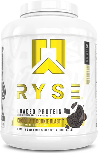 Miniatura 19 de Ryse - Proteína en polvo cargada, 0.88 onzas de aislado y concentrado de proteína de suero de leche, fibra prebiótica y MCT, baja en carbohidratos