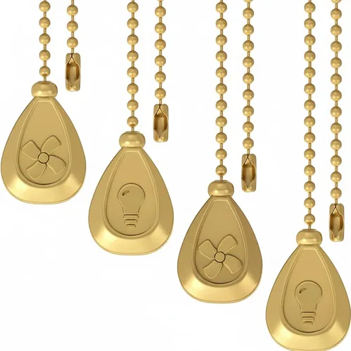 Miniatura 13 de Patelai 4 piezas de extensión de cadena para ventilador de techo, extensión de cadena de 12 pulgadas, colgante clásico en forma de gota, cuerda