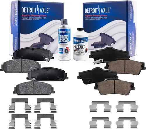 Miniatura 117 de Detroit Axle - Pinza de disco del lado del acompañante + pastillas de freno de cerámica de repuesto para Lexus HS250H Toyota RAV4 Prius V Scion xB