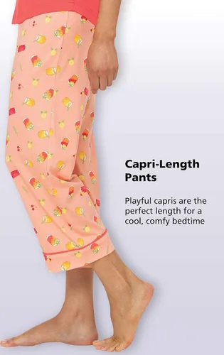 Miniatura 4 de PajamaGram Womens PJs Sets - Ladies Pajamas Capris 100% Cotton