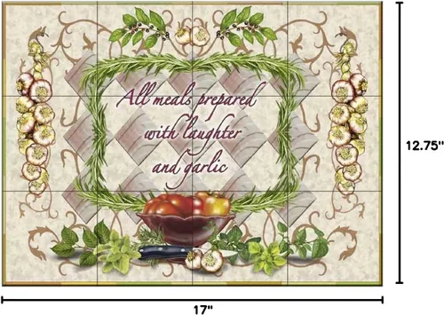 Miniatura 2 de Mural de azulejos de cerámica - Risas y ajo - de Rosiland Solomon