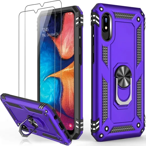 Miniatura 20 de IKAZZ Funda para Galaxy A10e con protector de pantalla, grado militar, a prueba de golpes, resistente, pasa prueba de caída de 16 pies con soporte
