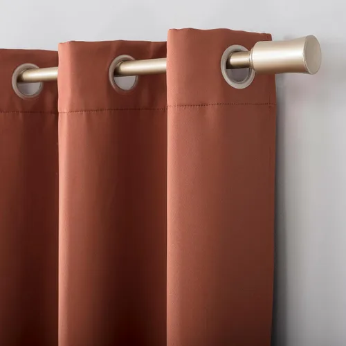 Miniatura 2 de Sun Zero Easton - Panel de cortina opaca con ojales, ahorro de energía, 40" x 95", naranja terracota Terracota Orange