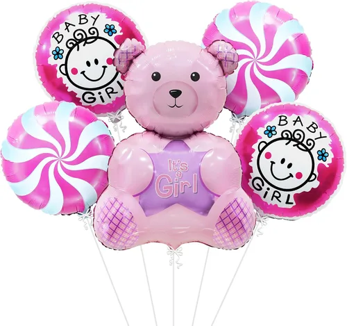 Miniatura 8 de KatchOn, Globos de oso de peluche para baby shower, paquete de 5, color azul, 30 pulgadas, It's A Boy, oso de peluche, decoraciones de baby shower