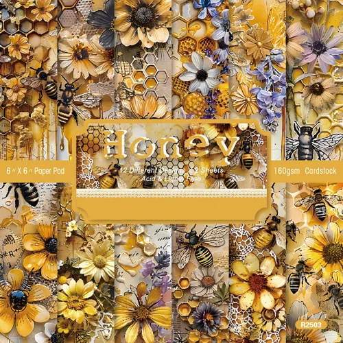 Miniatura 8 de YASMEN Bloc de papel para álbum de recortes de Navidad, 6 x 6 pulgadas, cartulina de una sola cara para hacer tarjetas, diarios, planificador