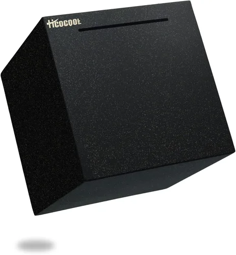 Miniatura 15 de hicocool Alcancía para adultos debe romperse para abrir, alcancía de acero inoxidable para adultos para dinero real, banco de dinero de metal Negro