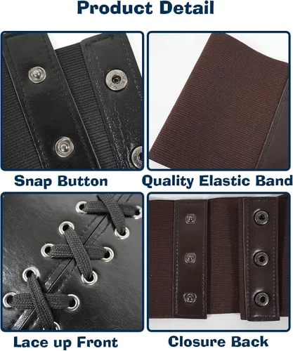 Miniatura 2 de WINROLA Cinturón elástico para mujer, cinturón de cintura con cordones, cinturón de avispa, para niñas y mujeres