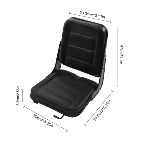 Miniatura 2 de Asiento universal para carretilla elevadora, asiento de cortacésped, asiento de suspensión para tractor, resistente a los arañazos y asiento