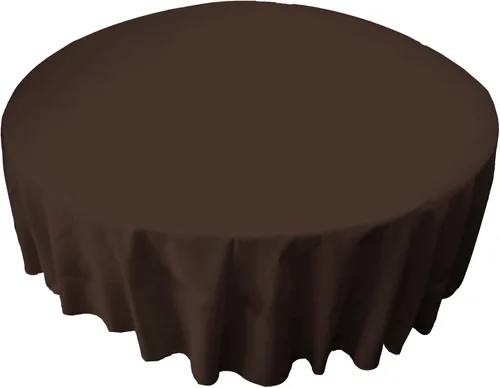 Miniatura 94 de LA Linen - Mantel redondo lavable de popelina de poliéster, resistente a manchas y arrugas, 51", mantel de tela para comedor, cocina, fiesta, Negro