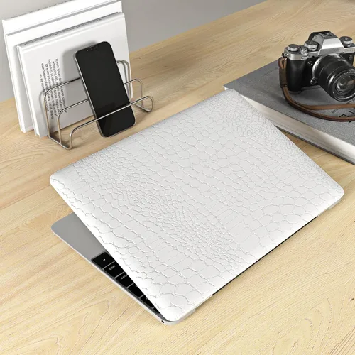 Miniatura 4 de Livelynine 15.8x197 Papel de Contacto Cocodrilo Blanco para Despegar y Pegar Papel Pintado para Gabinetes Papel Pintado de Falso Cuero Extraíble
