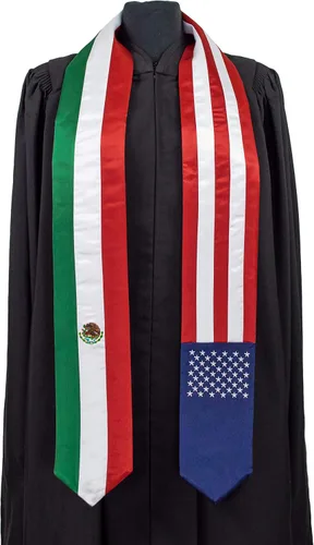 Miniatura 2 de Estola de graduación con dos banderas.