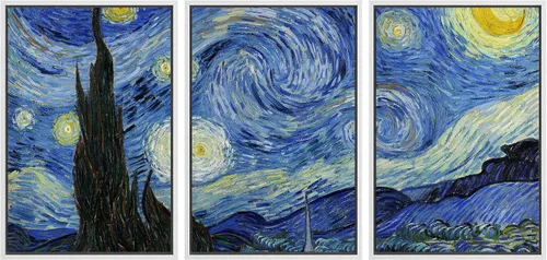Miniatura 21 de Lienzo decorativo para pared - cuadro con estampado Giclée para decoración del hogar Noche estrellada sobre el Ródano