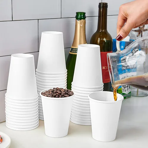 Miniatura 7 de Turbo Bee Tazas de papel desechables de 12 onzas, paquete de 270 tazas de café de papel, tazas desechables para bebidas calientes 270pack-12oz