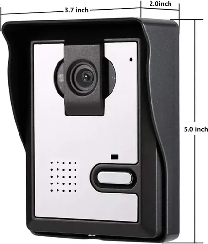 Miniatura 5 de Sistema de videoportero, monitor LCD transparente de 4.3 pulgadas, kit de timbre de video portero con cable, visión nocturna por infrarrojos, cámara