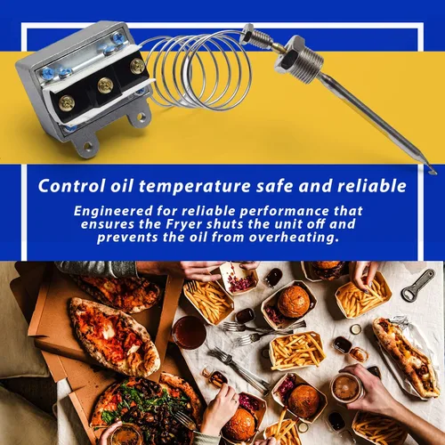 Miniatura 7 de Interruptor de termostato de límite alto 1177 para freidora 3/8 "Mpt Stuff Box, LCCM2003000 Hi Limit Safety Cut Out Termostato compatible
