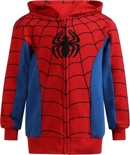 Miniatura 2 de Marvel Avengers Capitán América y Spiderman - Sudadera con capucha y cremallera para niños pequeños - Azul marinorojoblanco