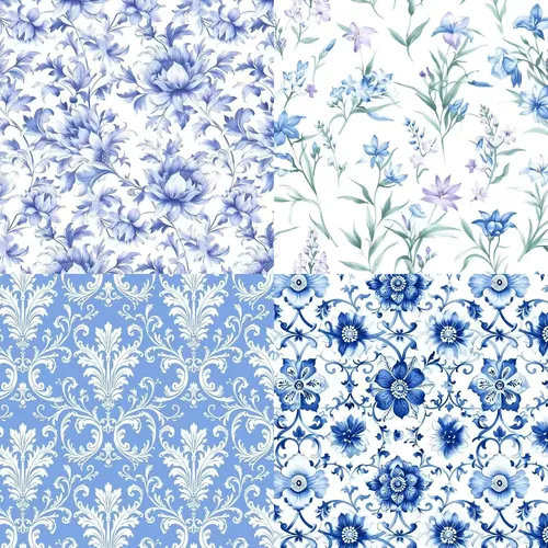 Miniatura 5 de 10 paquetes de tela gruesa de algodón de 18 x 22 pulgadas para máscara de costura, cachemira azul