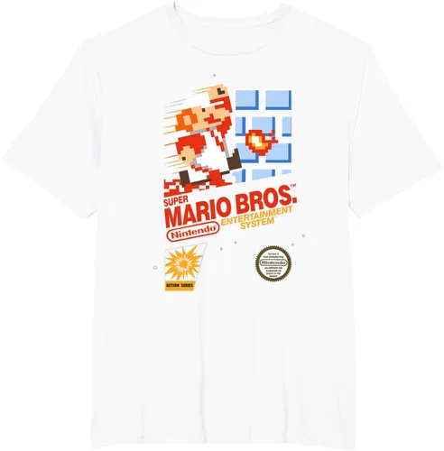 Miniatura 9 de Super Mario Dashin - Camiseta gráfica de acción, ajuste clásico, cuello redondo, color negro