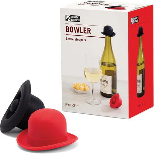 Tapón de vino de silicona Monkey Business | Sella la botella y mantiene el vino fresco/Lindos accesorios para vino/Gadgets de cocina/Tapón de