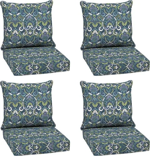 Miniatura 73 de Arden Outdoor Deep Seat Cushion Set, 24 x 24 pulgadas, Cojín para exteriores resistente al clima, a la lluvia y a la decoloración para silla, sofá