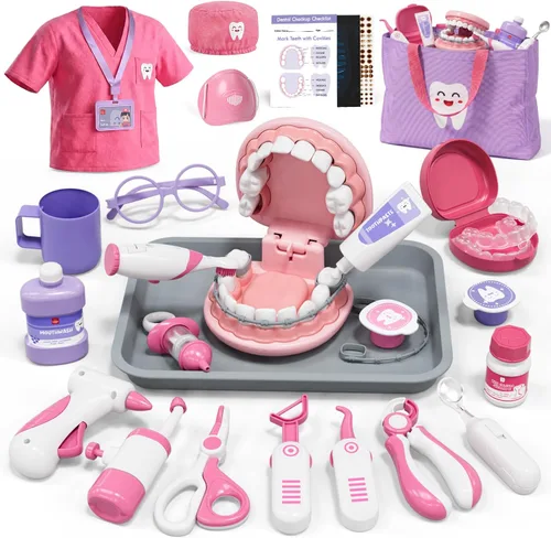 Miniatura 9 de Kit de Médico de Lehoo Castle para Niños Pequeños de 3 a 5, Juego de Dentista para Niños, Juguetes para Niñas y Niños de 4+ Años, Juego