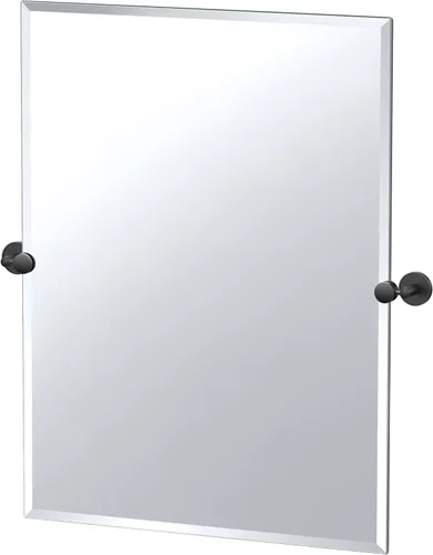 Miniatura 7 de Gatco 4719MXSM Bleu Espejo rectangular sin marco, 24 H, negro mate/montado en la pared, espejo rectangular biselado inclinable para baño