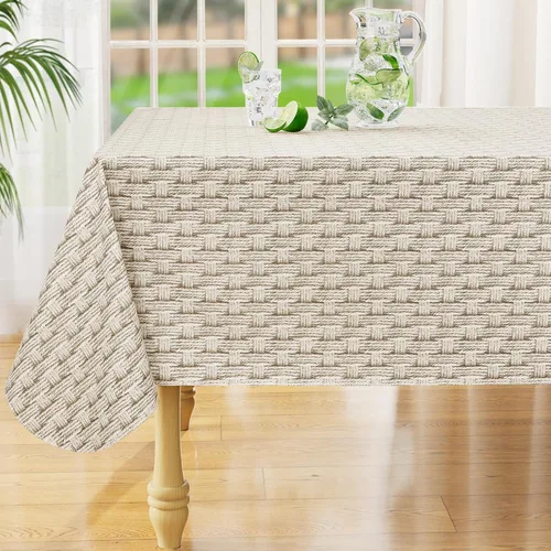 Miniatura 12 de misaya Mantel rectangular de vinilo impermeable, mantel lavable con reverso de franela, mantel de plástico para cena, picnic, interior y exterior