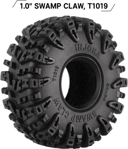 Miniatura 2 de INJORA Neumáticos 1.0 - Neumáticos S5 Swamp Claw para Terreno de Lodo para TRX4M AX24 Axial SCX24 FCX24 Auto RC Crawler 1/18 1/24, 64 * 24mm, T1019