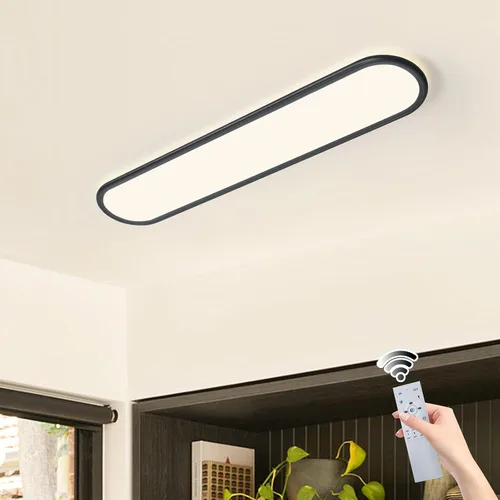 Miniatura 18 de Ganeed Lámpara de techo LED de 27.6 pulgadas, lámparas de techo lineales de alto brillo, blanco frío de 6000 K, luminaria moderna ultra fina