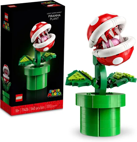 LEGO Super Mario - Juego de construcción de plantas de piraña para adultos, Mario coleccionable para hombres y mujeres, a partir de 18 años, regalo