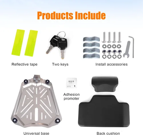 Miniatura 7 de Caja Superior de Motocicleta de 55L con Panel Molle Caja Superior Universal para Motocicletas Adecuada para Guardar Cascos y Equipaje