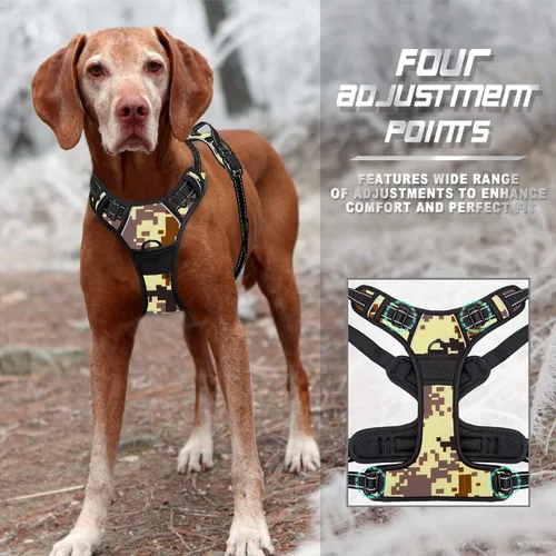Miniatura 7 de BARKBAY - Arnés para perro sin tirones con clip frontal, material resistente y reflectante, asa de fácil control para pasear perros grandes