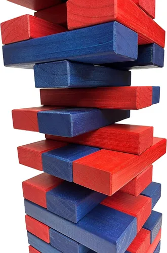 Miniatura 2 de Tailgating Pros Maderas gigantes de primera calidad con caja manchada: ¡elige los colores de tu equipo! Juego gigante para patio al aire libre