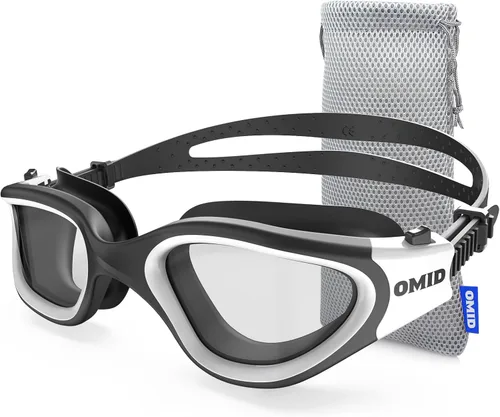 Miniatura 14 de OMID - Gafas de natación polarizadas P2, gafas antivaho para natación para hombres y mujeres adultas Marco A7-allblack Lente Plata