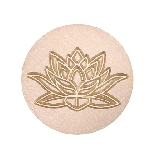 Miniatura 4 de Yoption Sello de cera de flor de loto, sello de planta vintage para invitaciones de boda, sobres de embalaje de regalo