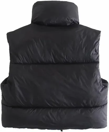 Miniatura 2 de Daacee Chaleco acolchado de invierno ligero para mujer, cálido, sin mangas, con cremallera, cuello alto, acolchado