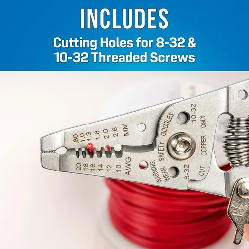 Miniatura 6 de Jonard Tools Pelacables curvados de acero inoxidable WSS-1020, 10-20 AWG