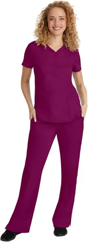 Miniatura 3 de Healing Hands Pantalón de hospital de etiqueta púrpura para mujeres modelo Taylor 9095 2 con cordón y 2 bolsillos