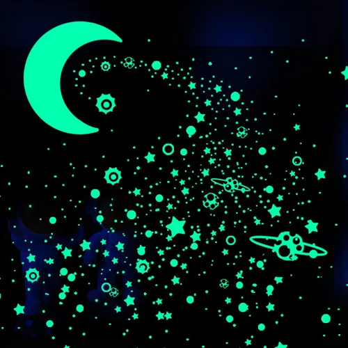 Miniatura 8 de Calcomanías de estrellas de hongos que brillan en la oscuridad, estrellas luminosas que brillan en el techo, estrellas de techo extraíbles de alto