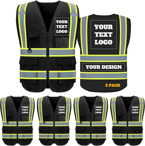 Miniatura 45 de BeautyWill Chaleco de seguridad personalizado con logotipo reflectante de alta visibilidad Clase 2 de alta visibilidad Seguridad Chaleco de trabajo