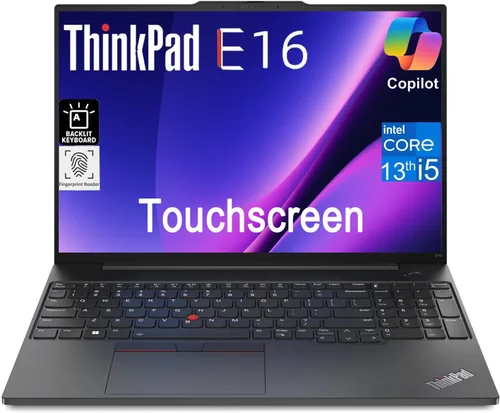 Lenovo ThinkPad E16 Business Laptop (pantalla táctil FHD+ de 16 pulgadas, Intel 13ª generación 10-Core i5-1335U, 16 GB de RAM, 512 GB SSD),