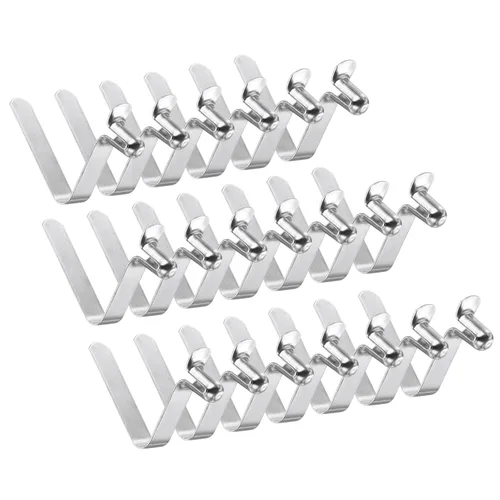 Miniatura 10 de PATIKIL Pinzas de remo de kayak de 0.220 x 0.157 in, paquete de 20 clips de acero en forma de V de un solo pasador, clips de resorte, tubo