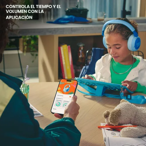 Miniatura 4 de JBL Junior 470NC - Auriculares inalámbricos sobre la oreja con cancelación de ruido para niños con JBL Safe Sound (<85 dB), diseñados para niños