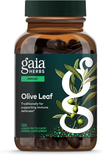 Gaia Herbs Olive Leaf - Apoyo tradicional para la salud inmunológica, suplemento para el sistema inmunológico con extracto de hoja de oliva y
