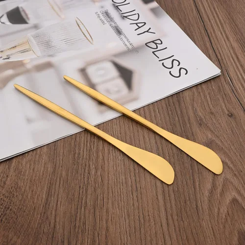 Miniatura 3 de Cuchillo esparcidor de 6 piezas, esparcidores de acero inoxidable para cocina, cuchillos esparcidores de queso, cuchillo de postre para aperitivo