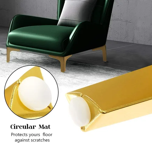 Miniatura 3 de Patas para muebles, patas de metal dorado de 6 pulgadas para muebles, patas de mesita de noche resistentes para mesa, armario, sofá, silla